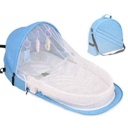 Multipurpose Foldable Baby Bed with Mosquito Net - Portable Travel Cot for Newborns