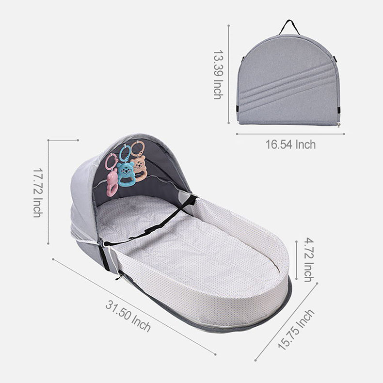 Multipurpose Foldable Baby Bed with Mosquito Net - Portable Travel Cot for Newborns