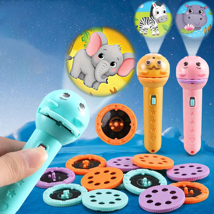 Baby Sleeping Flashlight Projector - Calming Night Light &amp; Educational Projector for Peaceful Sleep