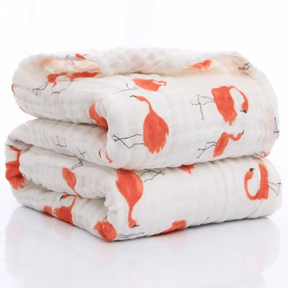 Baby Swaddle Wrap - Soft Organic Cotton Muslin Swaddle Wrap Organic Baby Blankets - Lightweight, Breathable, Large 105cm x 105cm