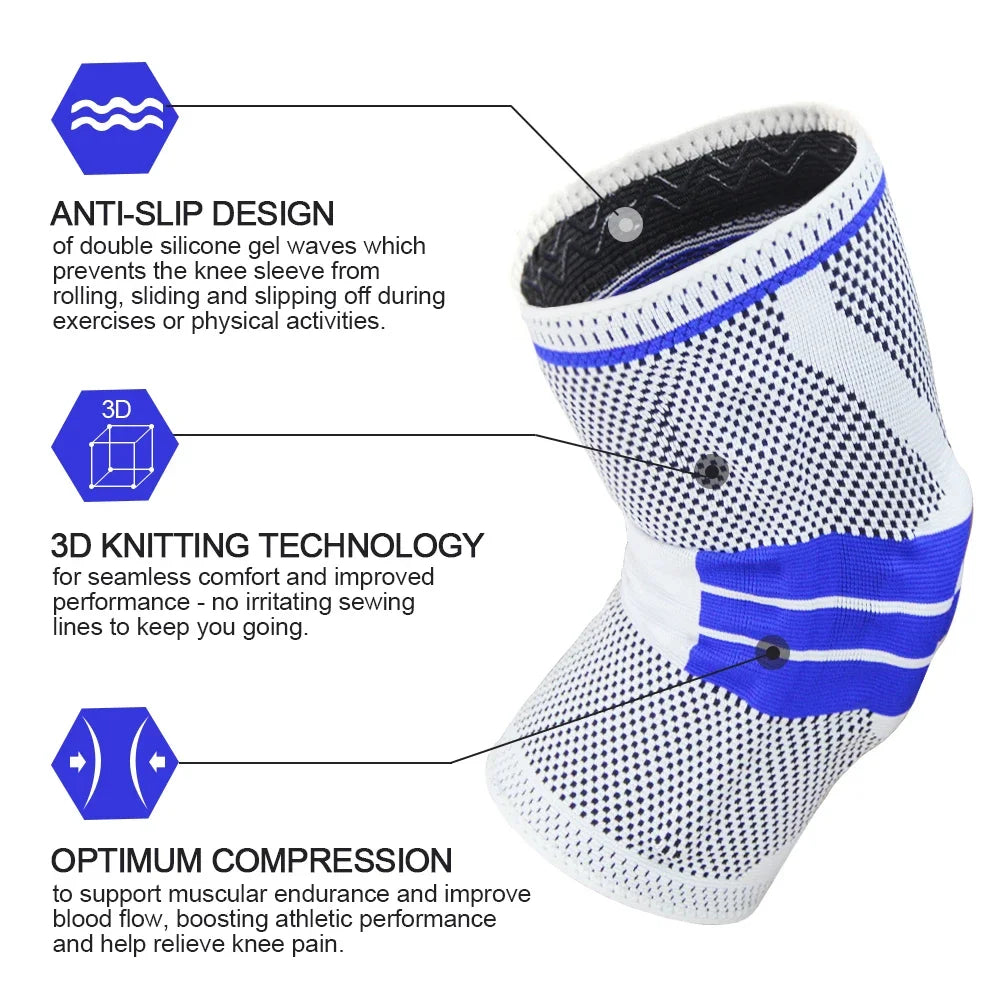 Arthritis Knee Protector Brace  Silicone Sleeve Knee Pads