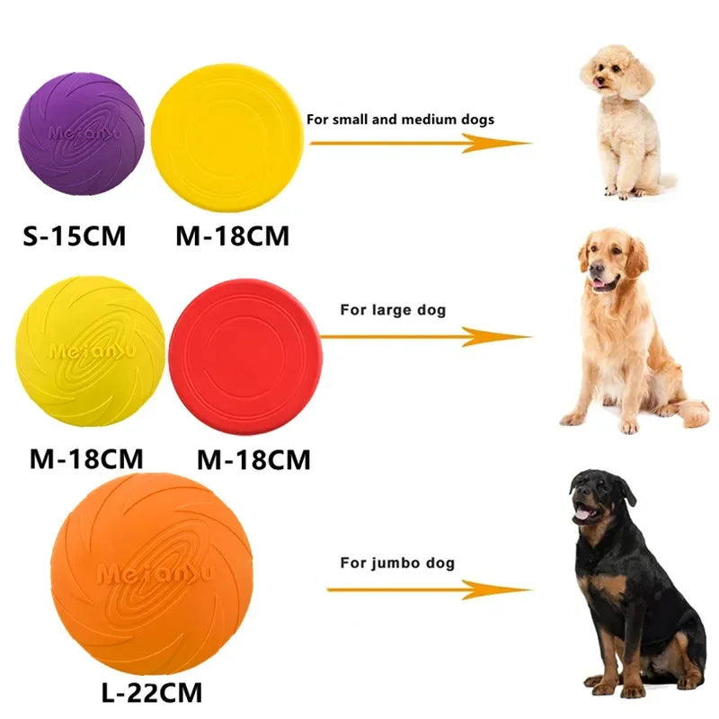 Dog Flying Discs Game Toy – Durable Rubber Frisbee for Interactive Play and Exercise