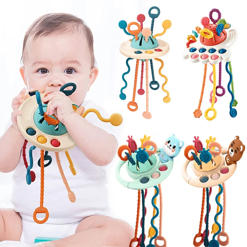 Baby Pull String Sensory Toys Baby Montessori Sensory Development Toys