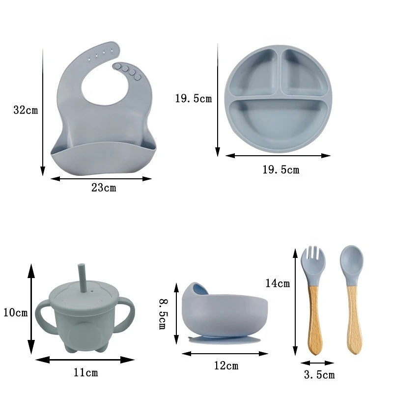 Baby Silicone Dishes Set – Safe, Durable, and Easy-to-Clean Feeding Essentials