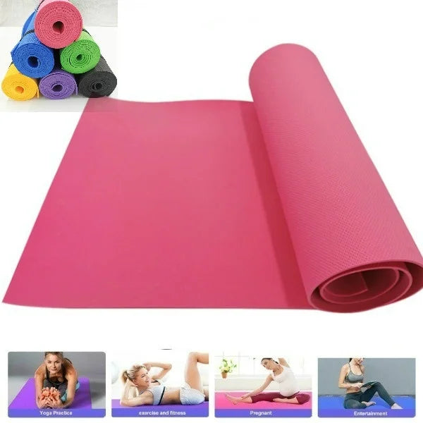 Non-Slip Exercise Yoga Mat – Extra Thick, Durable, and Comfortable for Home &amp; Gym Workouts