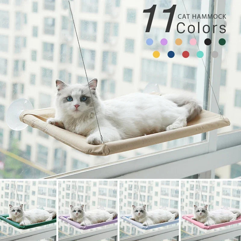 Cat Window Hanging Bed – Premium Sunbathing Hammock for Cats