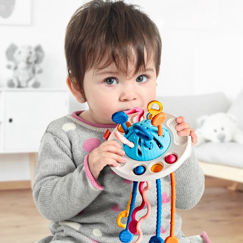 Baby Pull String Sensory Toys Baby Montessori Sensory Development Toys