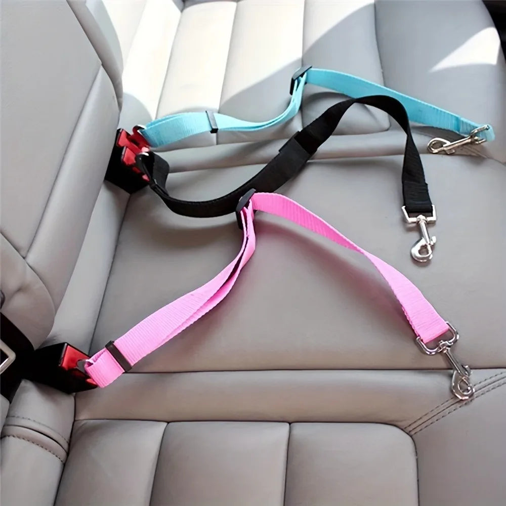 Retractable Pet Car Seat Belt – Durable, Adjustable, and Safe Travel Essential for Dogs