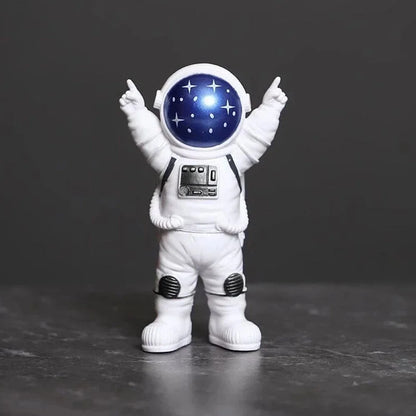 Resin Spaceman Moon Sculpture