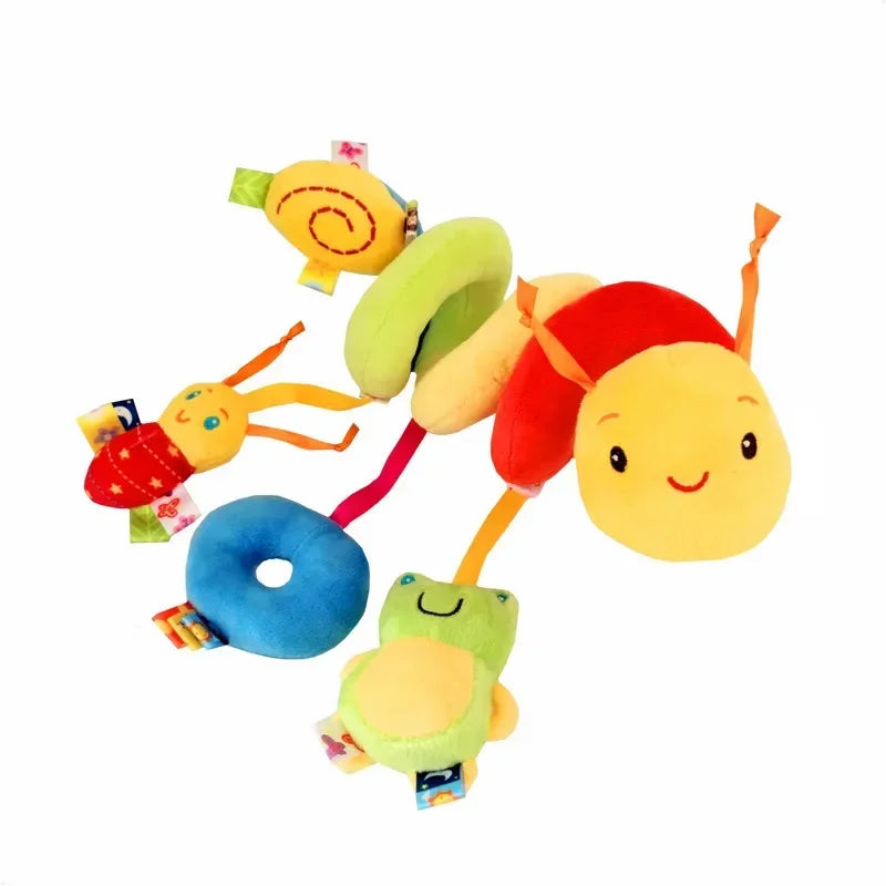 Baby Crib Hanging Rattles Toy – Soft and Colorful Spiral Plush for Strollers, Cribs, and Car Seats