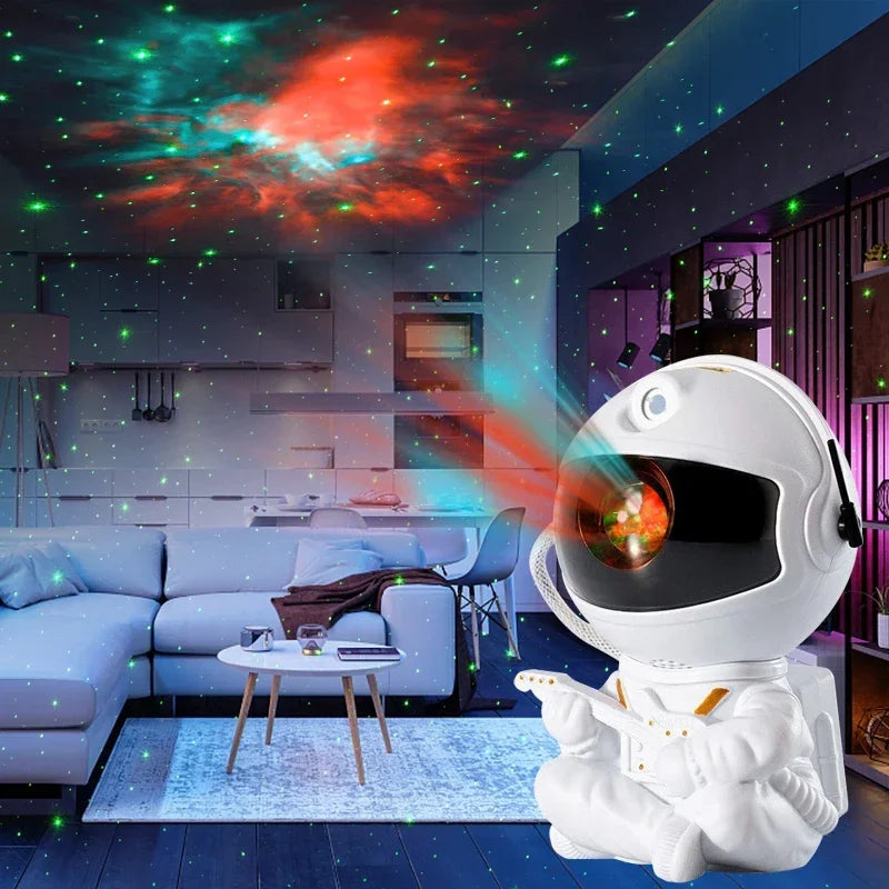 Galaxy Star Astronaut Projector – 360° Rotating Starry Sky LED Light for Kids &amp; Adults