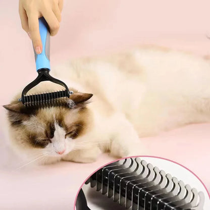 Professional Pet Deshedding Brush - Effective Grooming for Cats and Dogs