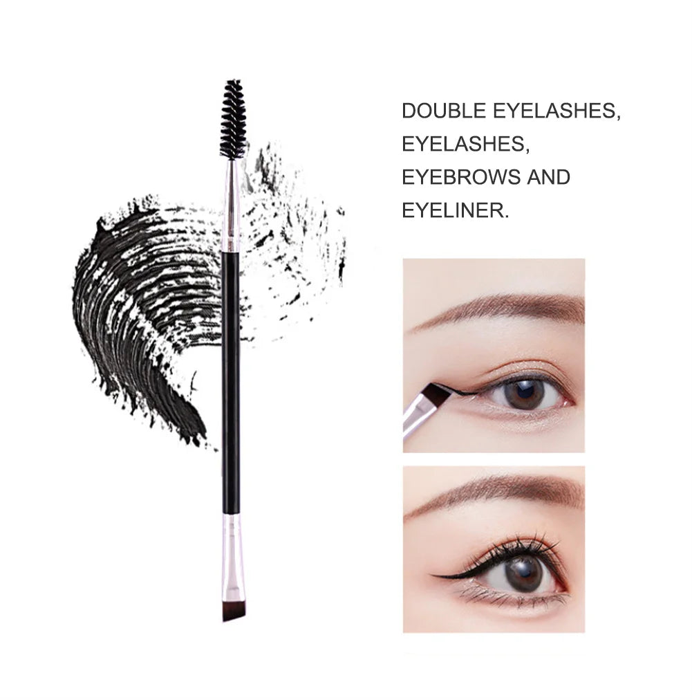 Dual Ended Angled Eyebrow Brush