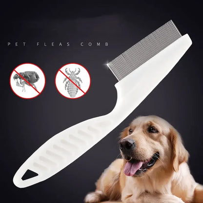 Dog Hair Removal Flea Comb – Gentle &amp; Effective Grooming Tool for All Breeds