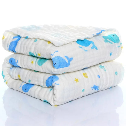 Baby Swaddle Wrap - Soft Organic Cotton Muslin Swaddle Wrap Organic Baby Blankets - Lightweight, Breathable, Large 105cm x 105cm