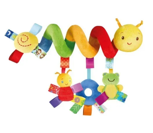 Baby Crib Hanging Rattles Toy – Soft and Colorful Spiral Plush for Strollers, Cribs, and Car Seats