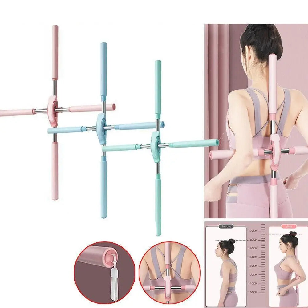 Yoga Back Posture Corrector Stick – Adjustable Yoga Pole for Improved Posture and Flexibility