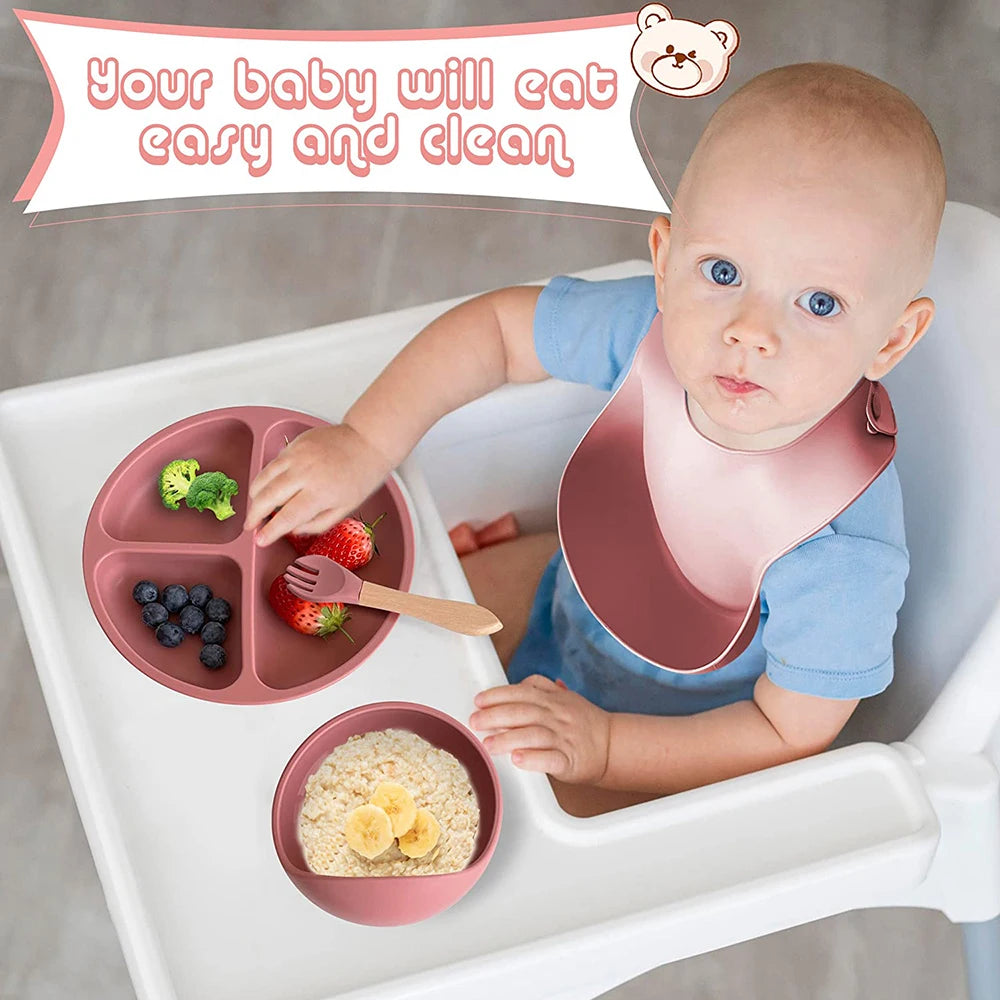 Baby Silicone Dishes Set – Safe, Durable, and Easy-to-Clean Feeding Essentials