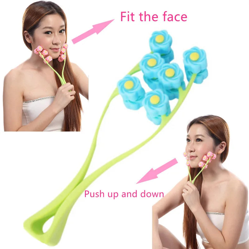 Flower Shape Facial Massage Roller – Slimming, Lifting &amp; Relaxation Beauty Tool