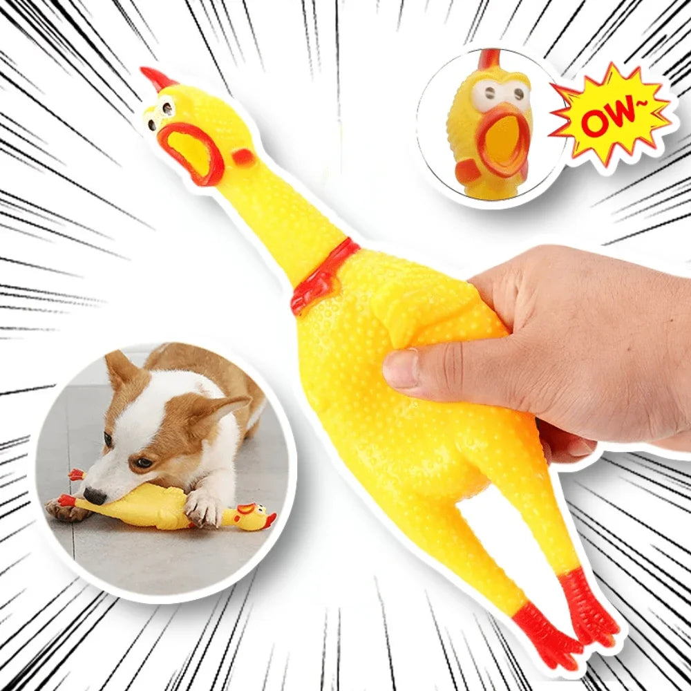 Screaming Chicken Pet Chew Toy – Fun and Durable Squeaky Toy for Dogs