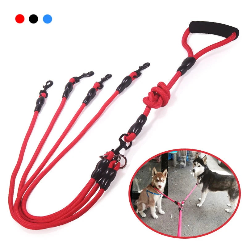 Dog Two Heads Nylon Leash - Walk Two Dogs with Ease