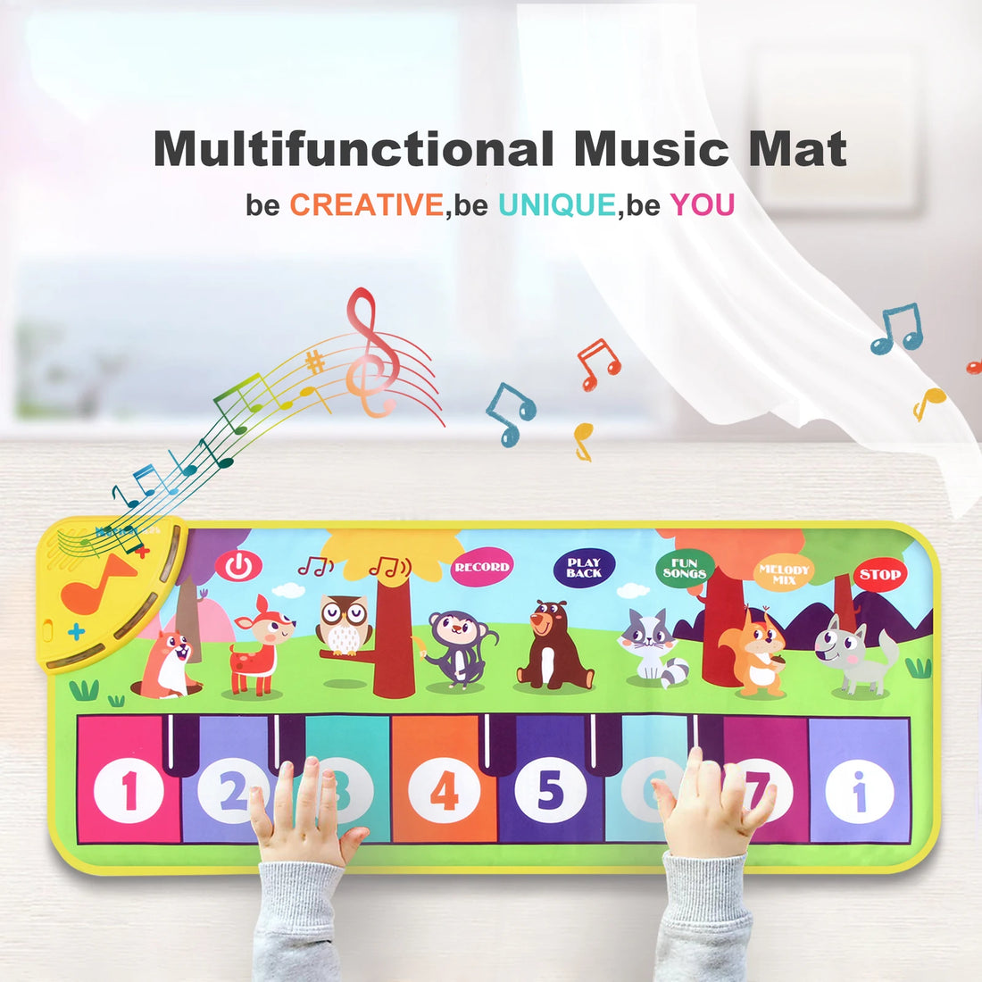 Kid Multifunctional Music Piano Mat – Interactive Educational Play Mat for Toddlers