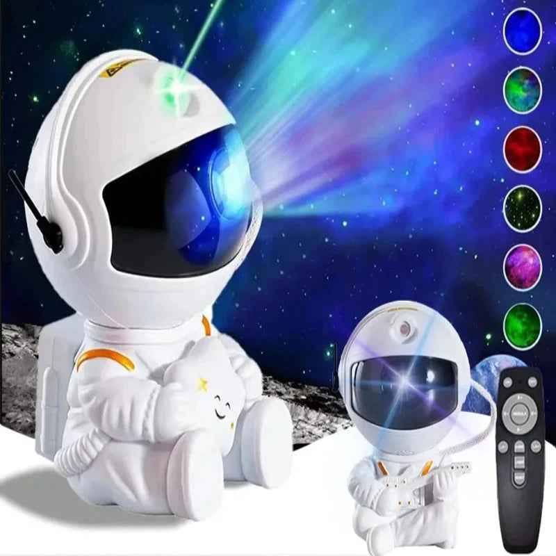 Galaxy Star Astronaut Projector – 360° Rotating Starry Sky LED Light for Kids &amp; Adults