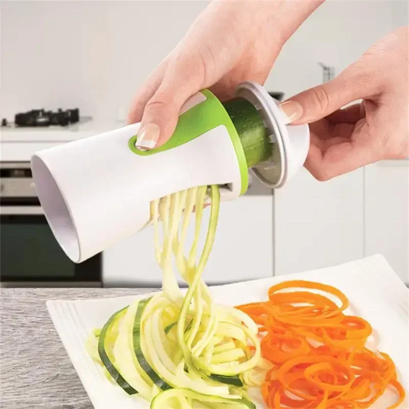 Portable Vegetable Spiral Slicer – Stainless Steel Spiralizer for Healthy Cooking