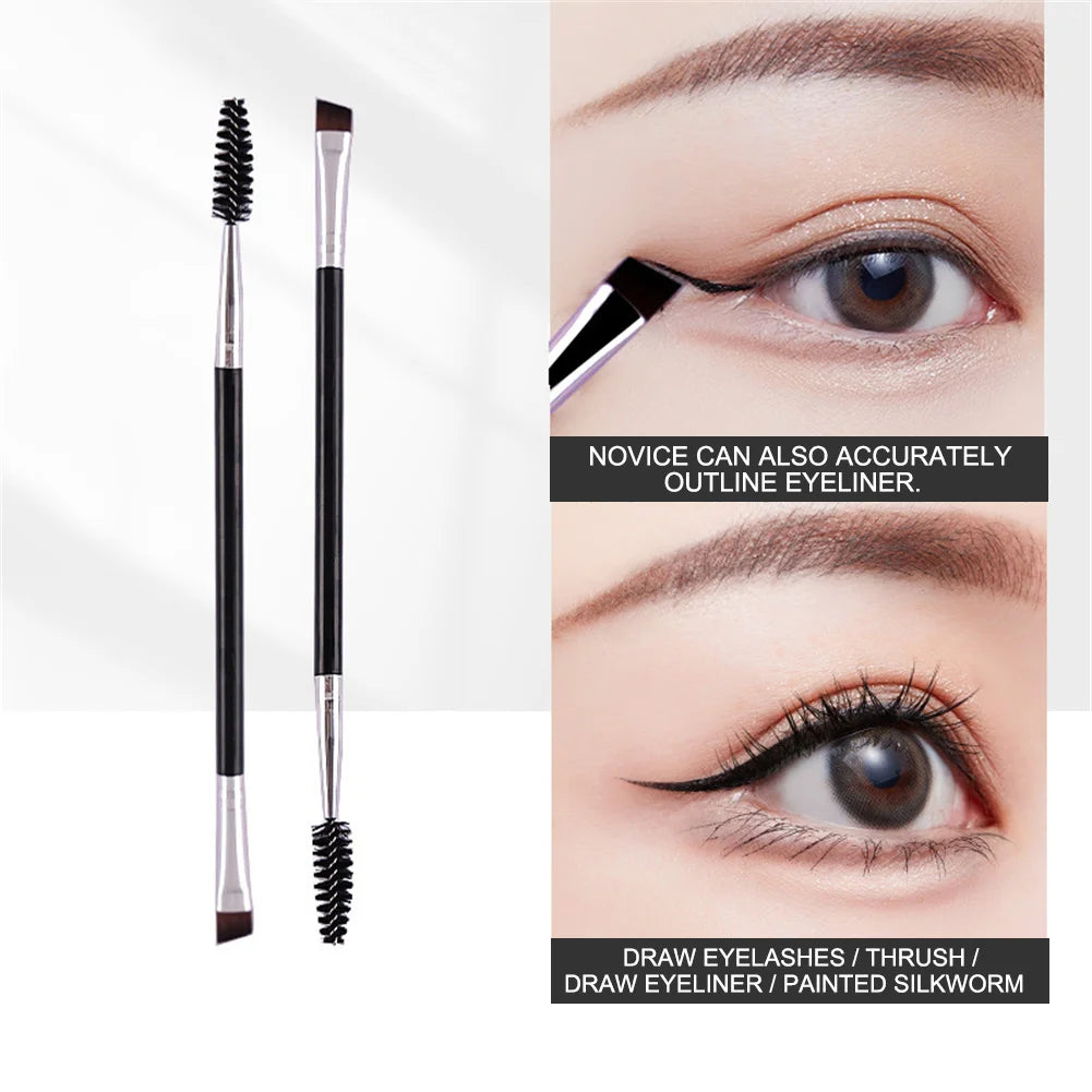 Dual Ended Angled Eyebrow Brush