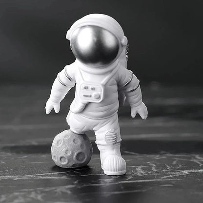 Resin Spaceman Moon Sculpture