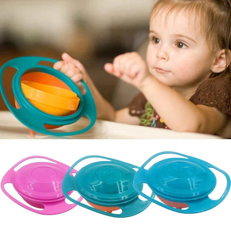 360 Degrees Rotatable Gyro Bowl Unspellable Snack Bowl